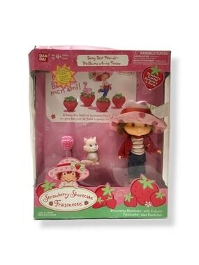 BANDAI Strawberry Shortcake 2002 Doll & Custard NIB Vintage
